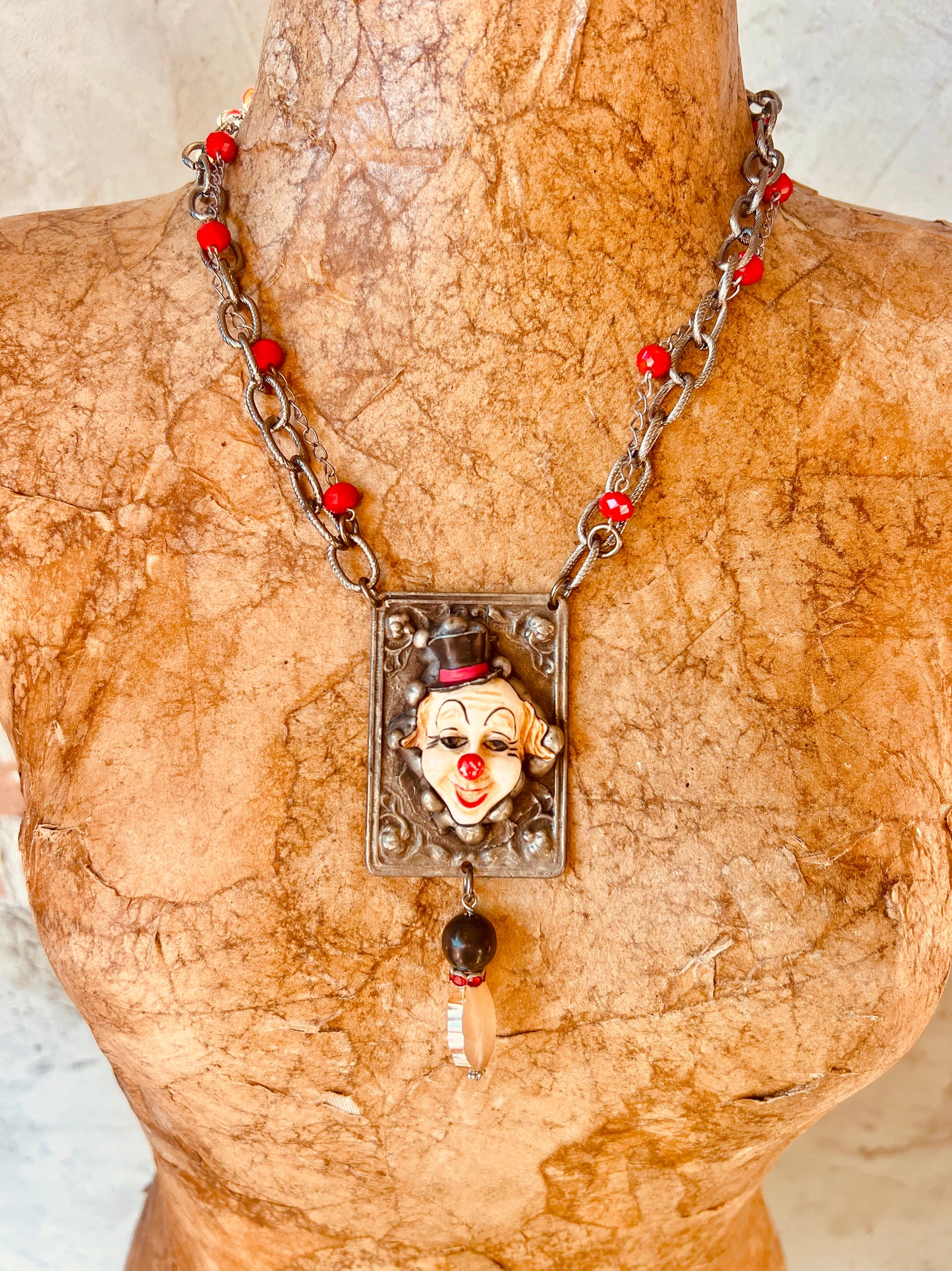 Vintage Clown Necklace