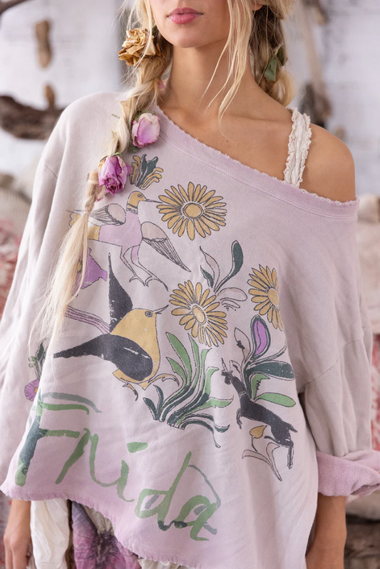 Flight Flowers Frida Nago Sweatshirt - Azalea Dip Dye