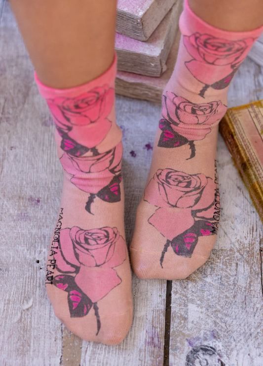 All For Roses MP Socks - Bubblegum Rose