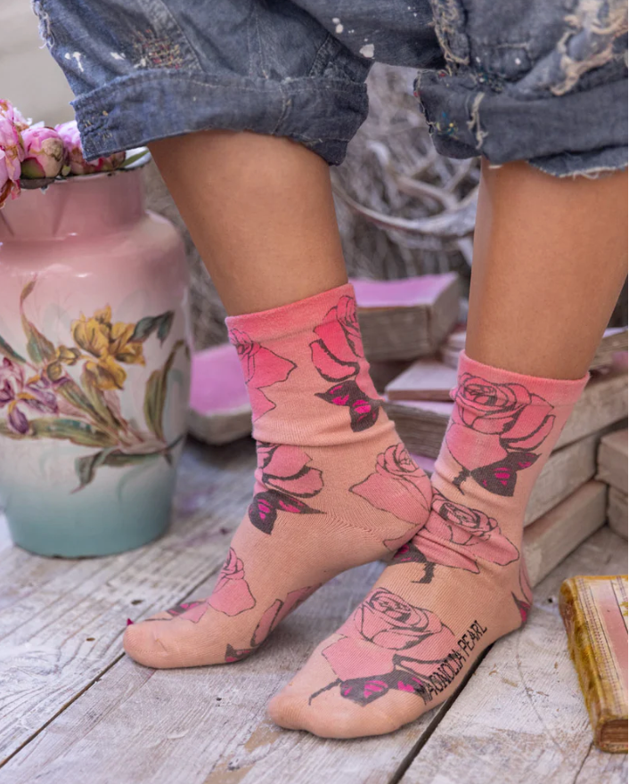 All For Roses MP Socks - Bubblegum Rose